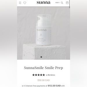 Brand new SunnaSmile Prep paste